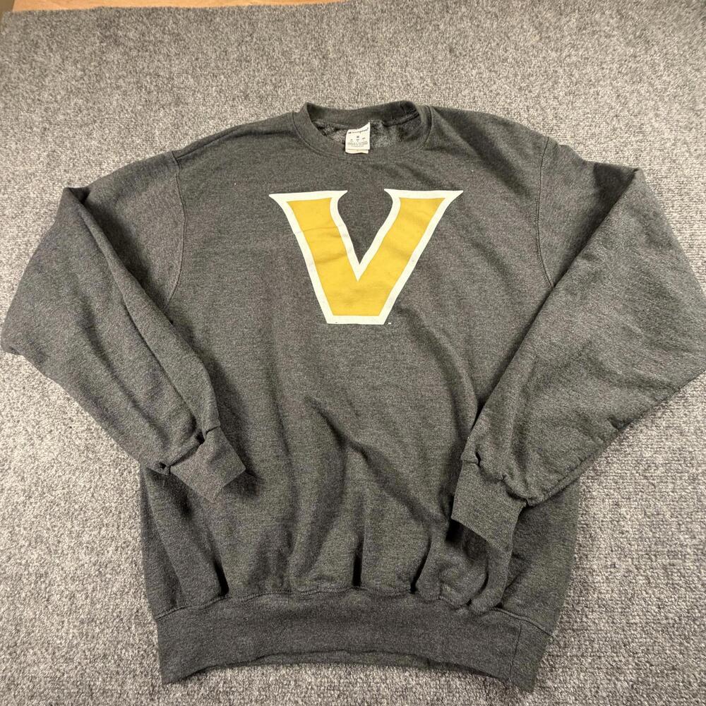 Champion Mens' Grey Sweatshirt with‎ Yellow 'V' Logo, Medium #1291